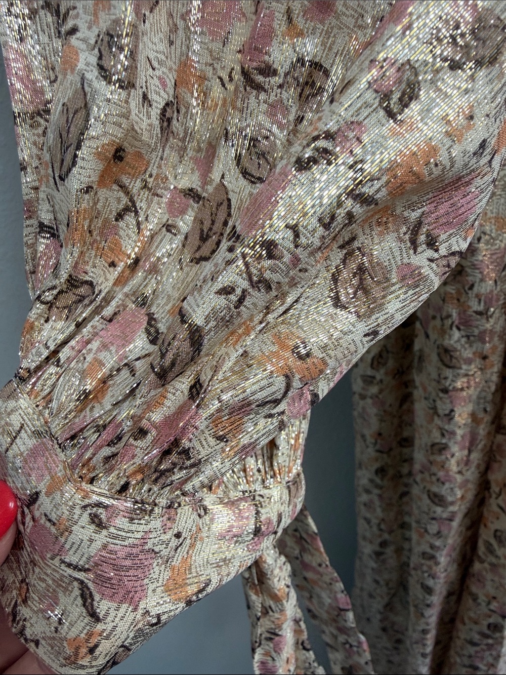 Free People Luxalina Metallic Maxi Retail $400 - Picture 5 of 9